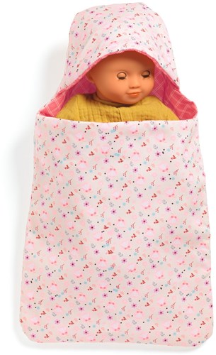 Djeco accessoires nid d'ange fleurs - gigoteuse poupée coton-2