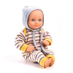 Djeco babypop 32 cm Canary - zachte pop met blauwe ogen