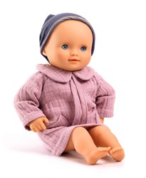 Djeco poupées 32 cm poupée bébé Dahlia Purple avec yeux dormeurs