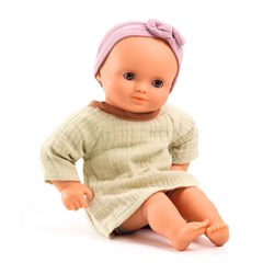 Djeco poppen babypop 32 cm Pistache - zachte speelpop