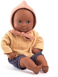 Djeco poupées 32 cm poupée bébé Mimosa - poupée douce avec yeux dormeurs