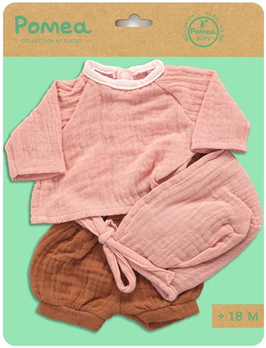 Djeco vêtements de poupée Peach - tenue en coton pour poupées bébé-3