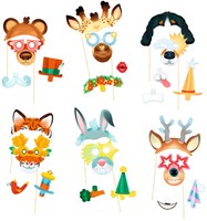 Djeco mozaïeken & stickers Animal party creatieve photobooth kit