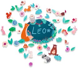 Djeco mosaïques & autocollants Dans la forêt - jouet créatif FSC