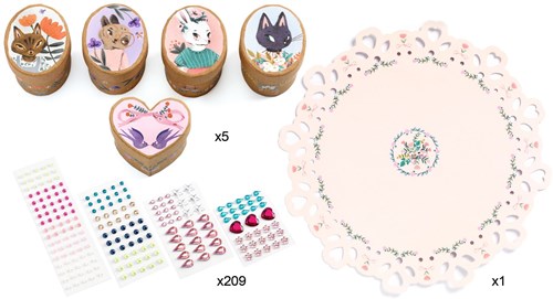 Djeco mozaïeken & stickers Schattig - creatieve knutselset voor kinderen-2