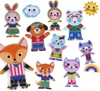 Djeco creatieve mozaïekset Funky family - stickers en magneten FSC MIX