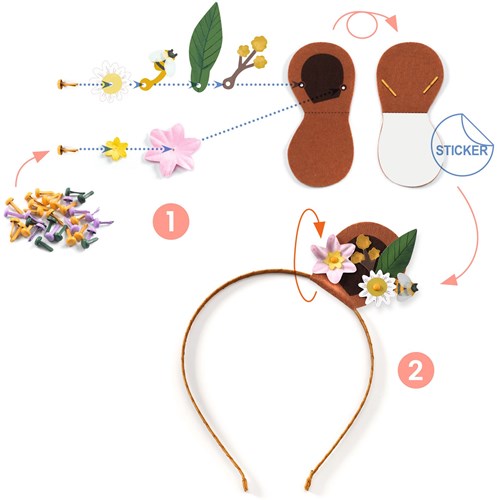 Djeco knutselset Flower friends - creatief speelgoed bloemen-3