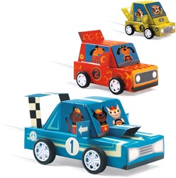 Djeco knutselset Grand prix - creatieve racewagens speelgoed FSC MIX