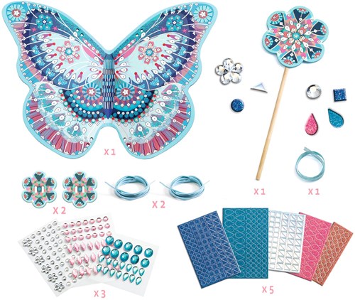 Djeco kit créatif mosaïques et autocollants fées jouet créatif-3
