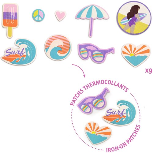 Djeco kit créatif accessoires tie-dye Sunshine Camp pour enfants-2