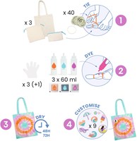 Djeco kit créatif accessoires tie-dye Sunshine Camp pour enfants-3