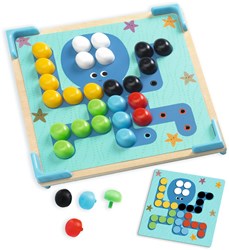Djeco jeu éducatif Primo Mosaïco - jouet mosaïque en bois FSC