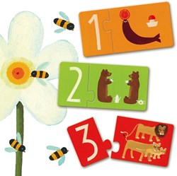 Djeco educatieve puzzel Numbers - FSC karton - kleurrijk speelgoed