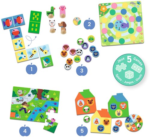 Djeco coffret jeux de ferme - jouet éducatif pour enfants