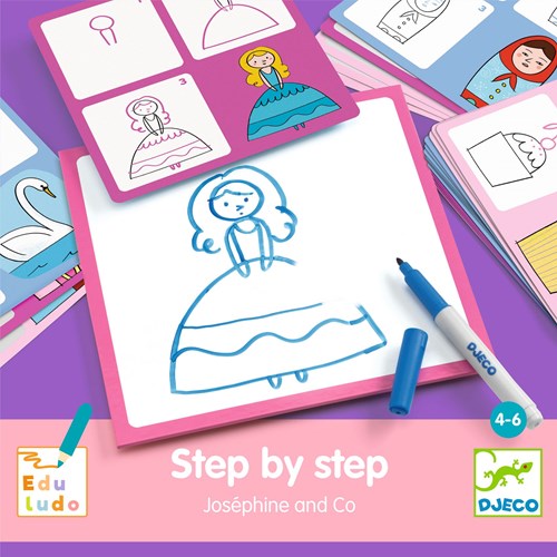 Djeco tekenset Step by Step Joséphine and Co - educatief speelgoed-3