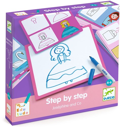 Djeco tekenset Step by Step Joséphine and Co - educatief speelgoed-2
