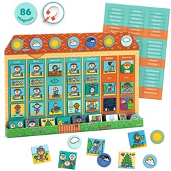 Djeco calendrier magnétique semainier - jouet éducatif pour enfants