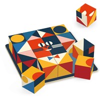Djeco logicaspel Cubologic 16 - houten blokken en uitdagingen