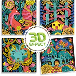 Djeco knutselset Fantasy Forest - 3D effect kleurdoos voor kinderen