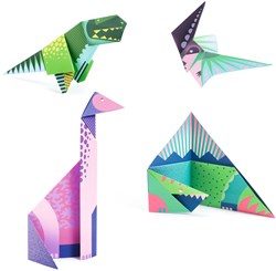 Djeco kit origami dinosaures - papier FSC - activité créative