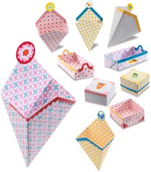 Djeco origami knutselset kleine doosjes - creatief speelgoed