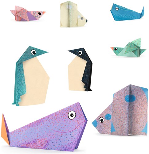 Djeco origami Polar dieren knutselset FSC MIX papier