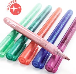 Djeco kleuren glitter markers - 6 stuks - Sweet - creatieve stiften