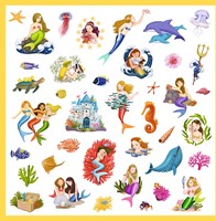 Djeco autocollants sirènes - FSC MIX - 160 autocollants-2