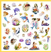 Djeco autocollants sirènes - FSC MIX - 160 autocollants-3