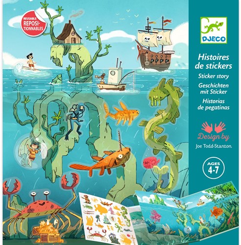 Djeco stickers zee avontuur - herbruikbare stickers boek-3