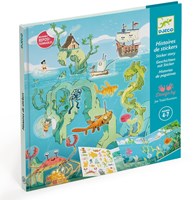 Djeco stickers aventure en mer - livre d'autocollants réutilisables-2