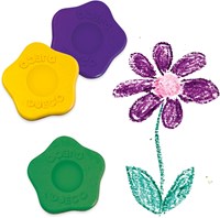 Djeco kleuren 12 Flower Crayons ergonomisch voor peuters