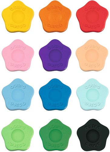 Djeco kleuren 12 Flower Crayons ergonomisch voor peuters-2