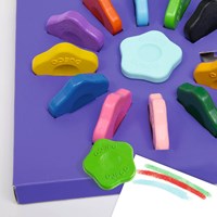 Djeco kleuren 12 Flower Crayons ergonomisch voor peuters-3