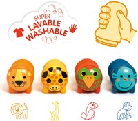 Djeco stempelset Safari dieren - ergonomische hobbystempels voor kinderen