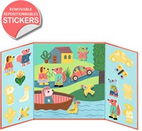 Djeco stickers dieren - herbruikbare vinylstickers voor kinderen