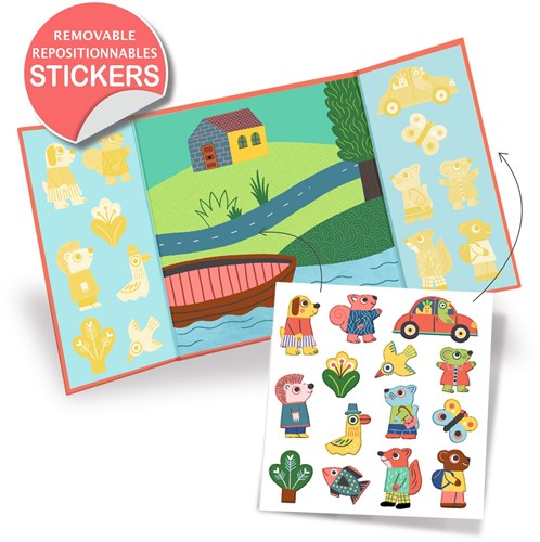 Djeco stickers dieren - herbruikbare vinylstickers voor kinderen-2