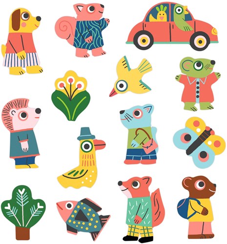 Djeco stickers dieren - herbruikbare vinylstickers voor kinderen-3