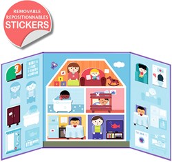 Djeco stickers huis - herbruikbare vinylstickers voor kinderen