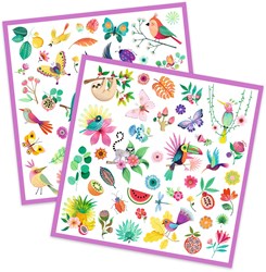 Djeco stickers Paradise - exotische dieren en bloemen - 160 stickers