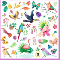 Djeco stickers Paradise - exotische dieren en bloemen - 160 stickers-2