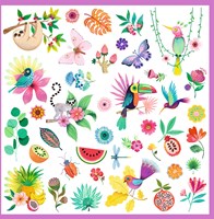 Djeco stickers Paradise - exotische dieren en bloemen - 160 stickers-3