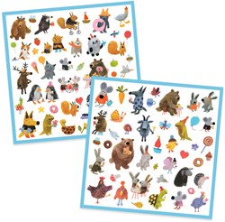 Djeco autocollants Fluffy Friends - set créatif pour enfants