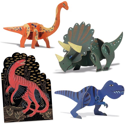 Djeco boîte créative Dino Box - coffret multi-activités pour enfants et fans de dinosaures