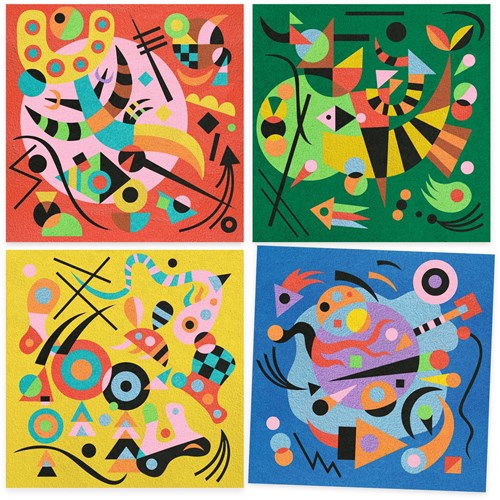 Djeco zandkunst set abstract - geïnspireerd door Kandinsky FSC