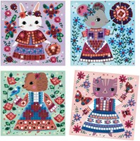 Djeco coffret mosaïque Lovely Pets - stickers créatifs animaux