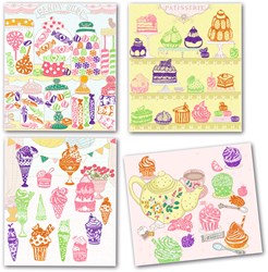 Djeco creatieve patch knutselset Sweets glitter en stickers