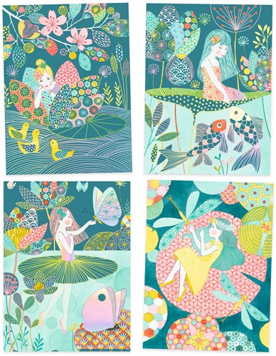 Djeco cartes à gratter L'étang - set créatif pour enfants