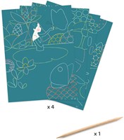 Djeco cartes à gratter L'étang - set créatif pour enfants-2