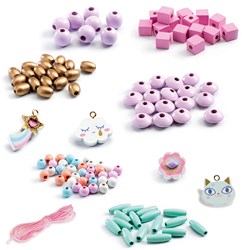 Djeco perles en bois Rainbow coffret bijoux enfants